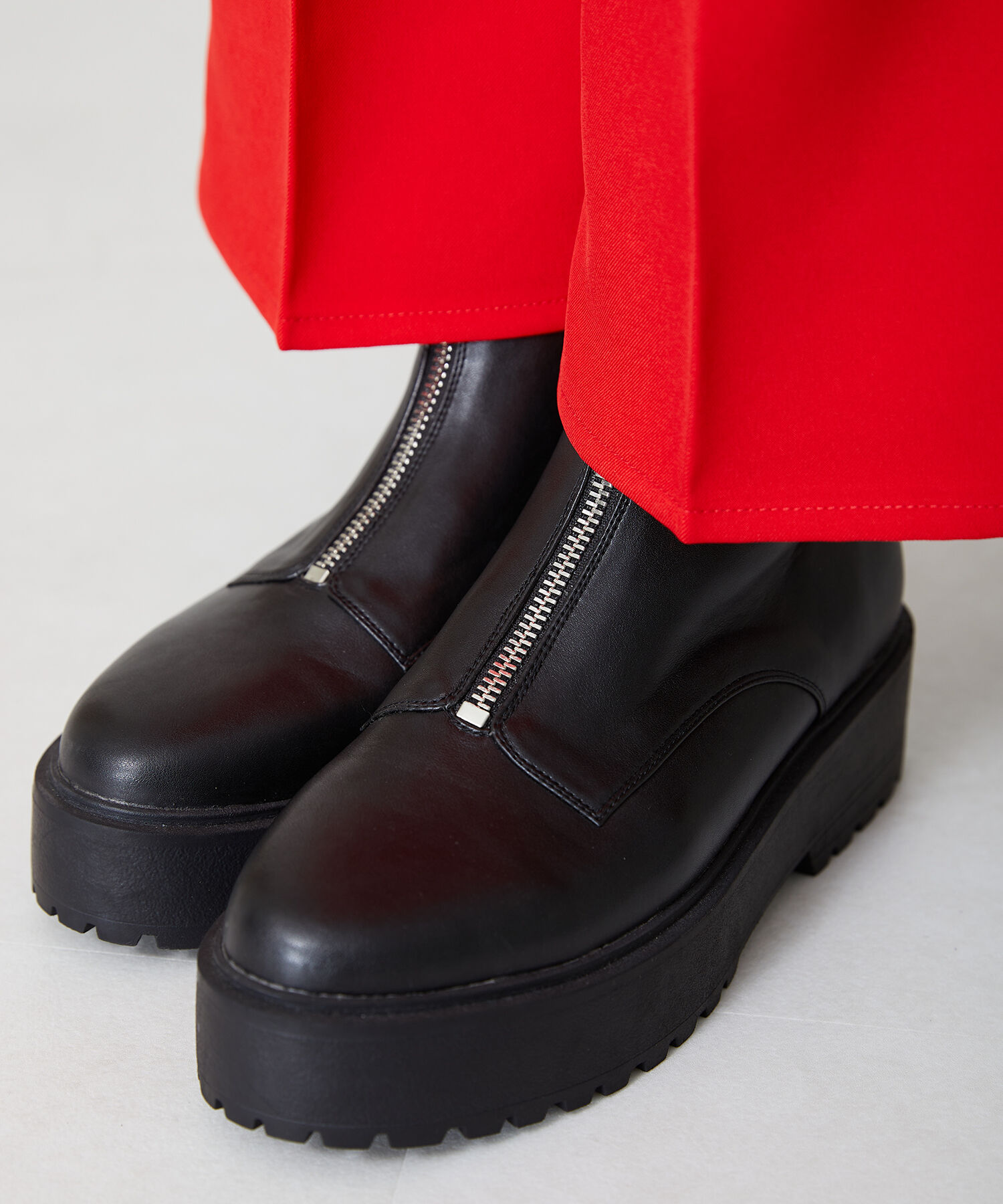 ORiental TRaffic「厚底フロントジップブーツ/31402」|ショートブーツ|