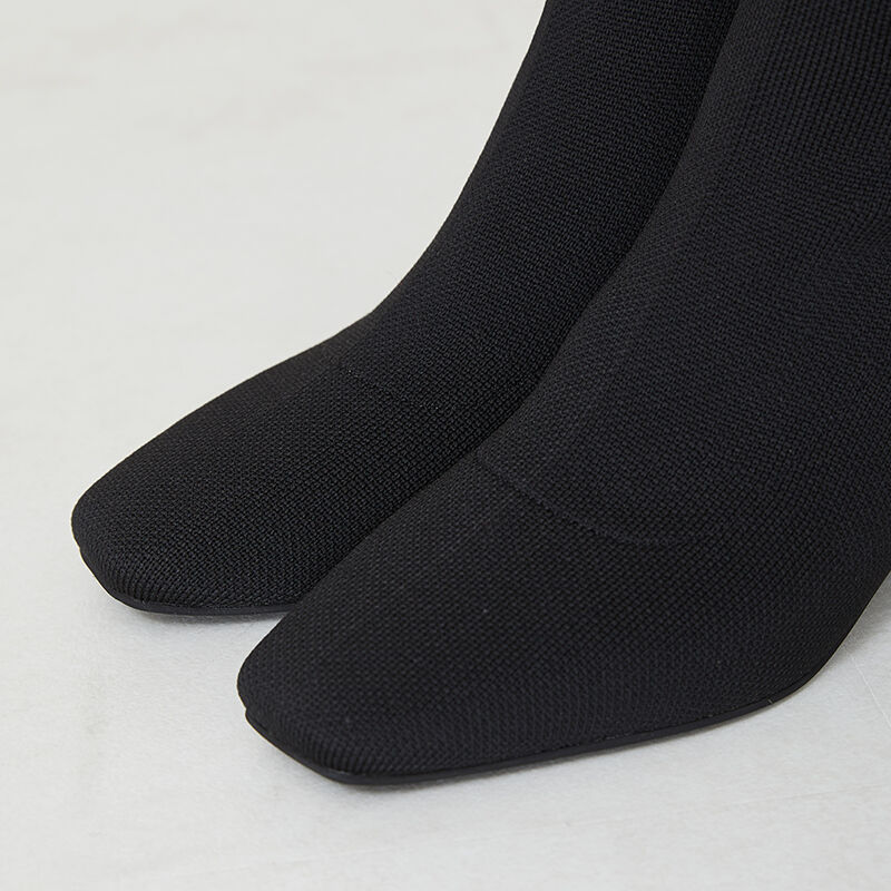 ORiental TRaffic「プレートヒールニットブーツ/31422」|ショートブーツ|