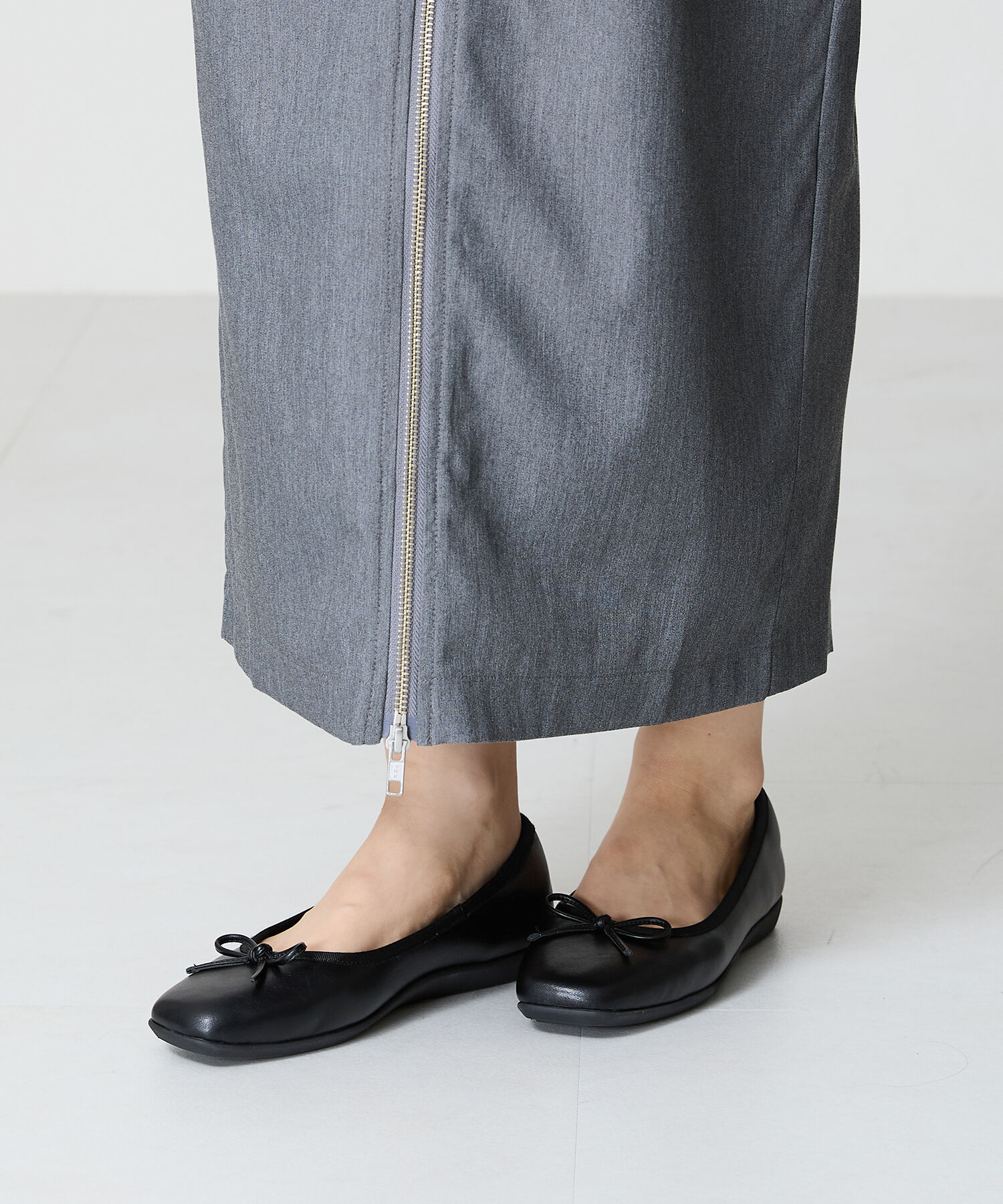 ORiental TRaffic「【WEB限定】 スクエアトゥ バレエシューズ /R-4009 フラット 軽い  厚手クッション」|パンプス|