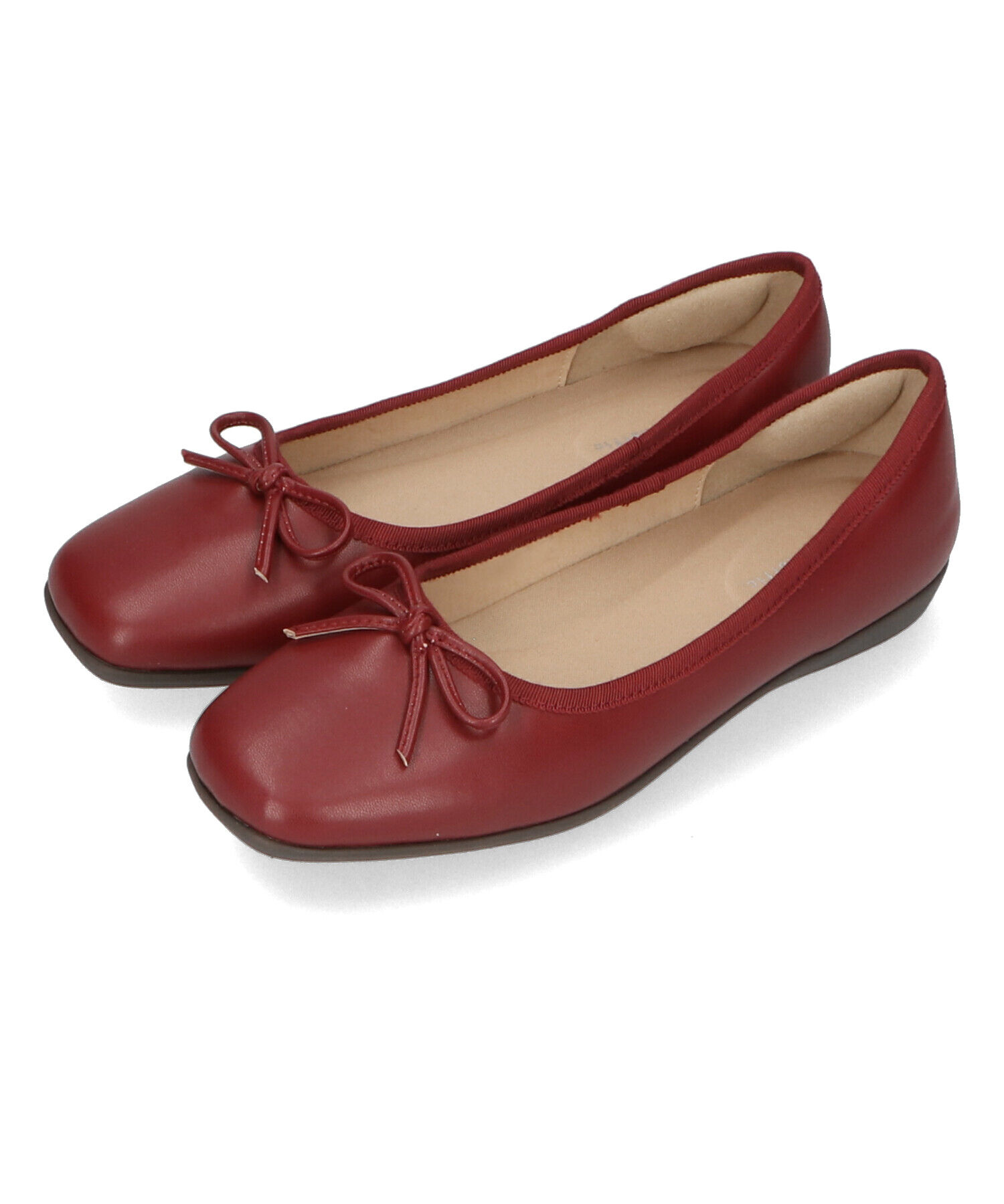 ORiental TRaffic「【WEB限定】 スクエアトゥ バレエシューズ /R-4009 フラット 軽い  厚手クッション」|パンプス|