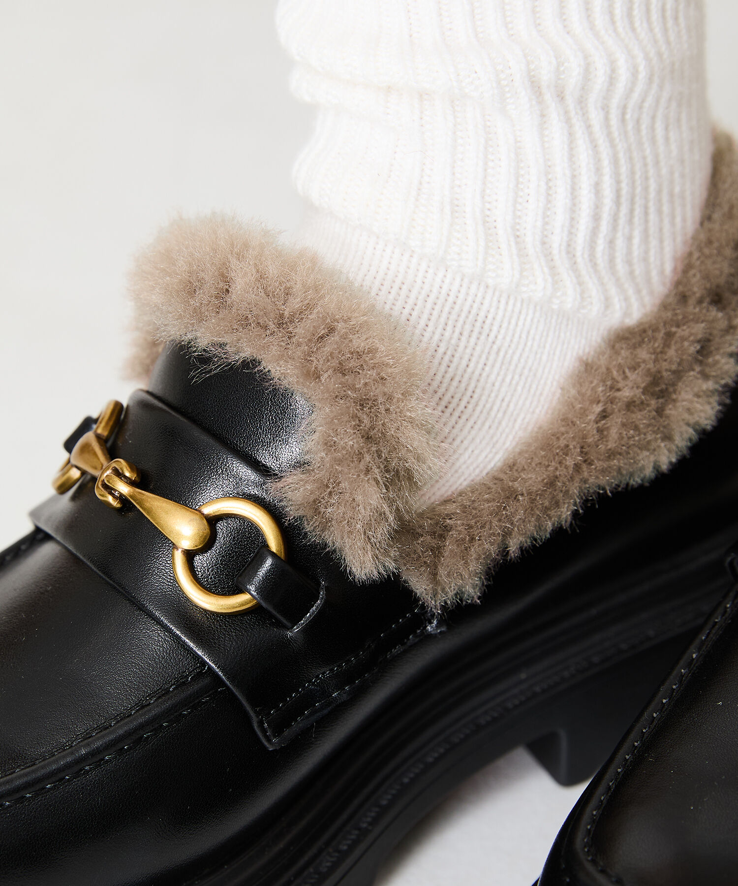 ORiental TRaffic「●2024秋冬新作●ビットモチーフファーローファー/41313」|ローファー|