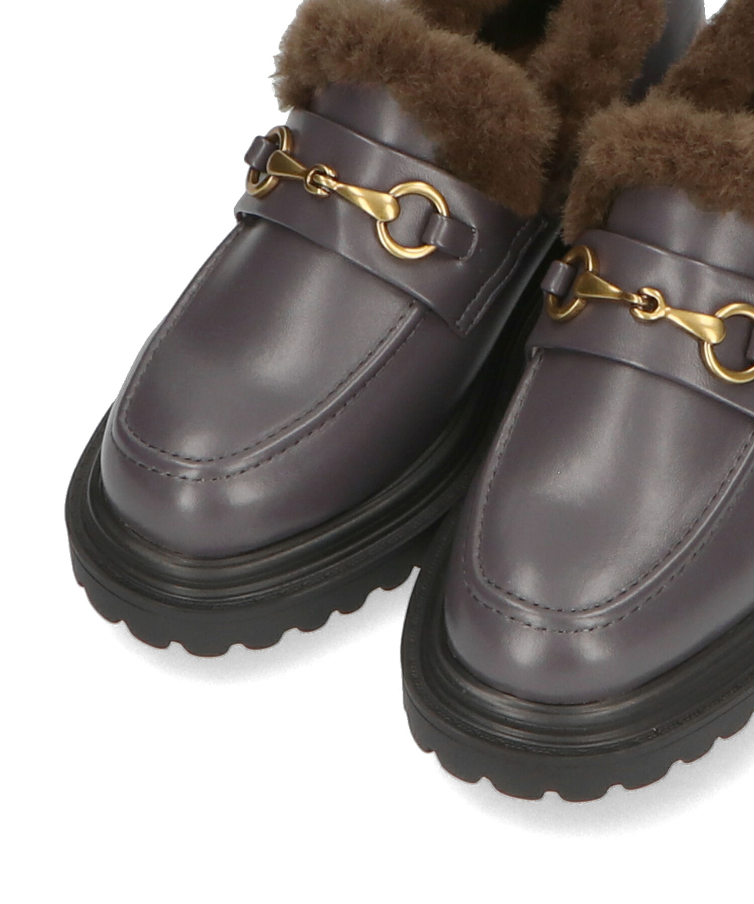 ORiental TRaffic「●2024秋冬新作●ビットモチーフファーローファー/41313」|ローファー|