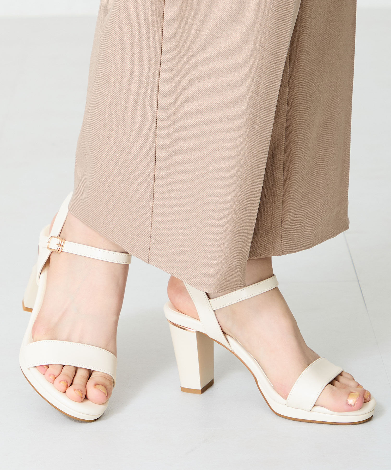 ORiental TRaffic「●2025春夏新作●ラウンドトゥラインヒールサンダル/51208 サンダル トレンド 人気」|サンダル|