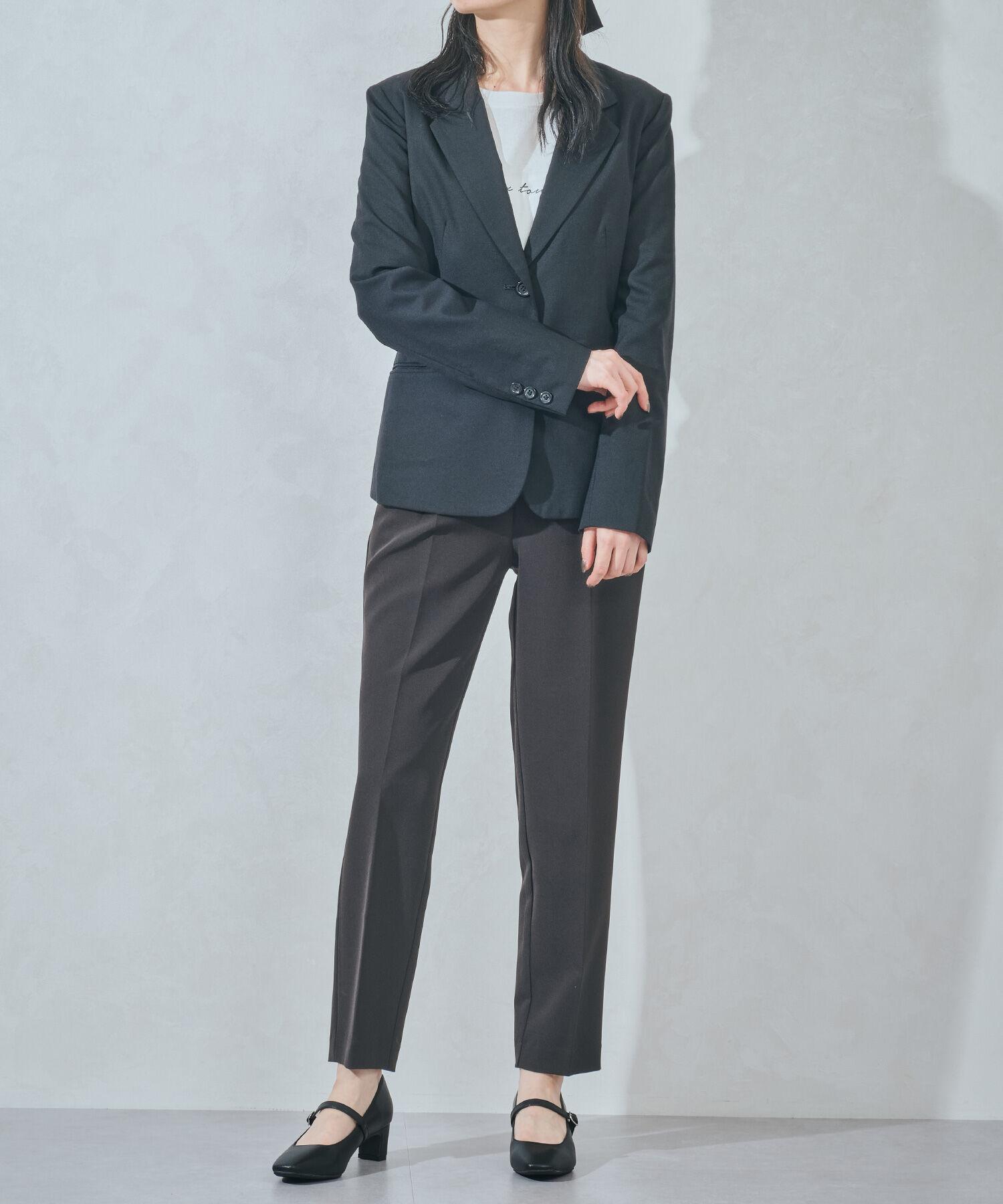 ORiental TRaffic「●2025秋冬新作● スクエアトゥ ストラップ ヒール パンプス /R-3006 オフィス 就活 冠婚葬祭」|パンプス|