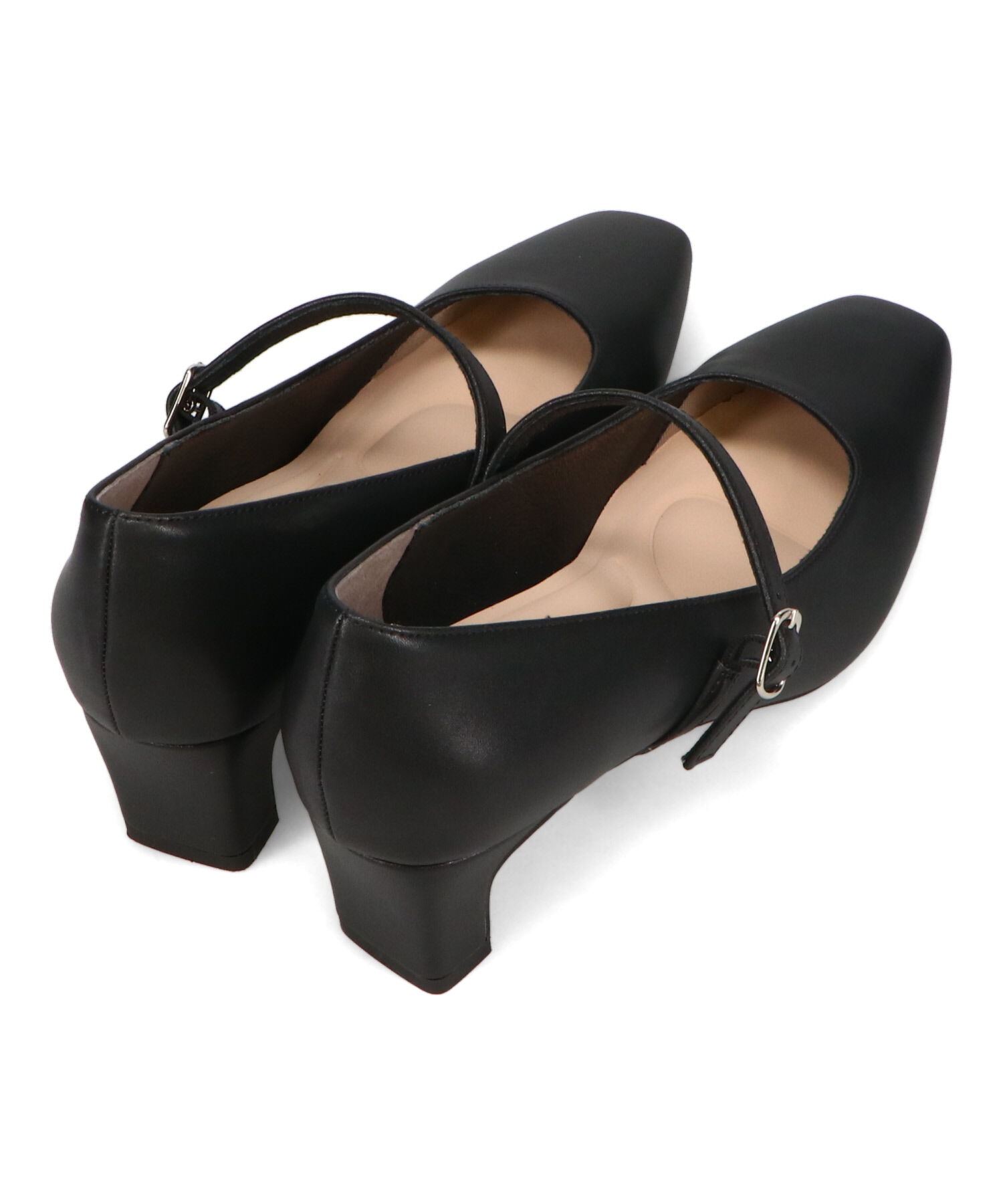 ORiental TRaffic「●2025秋冬新作● スクエアトゥ ストラップ ヒール パンプス /R-3006 オフィス 就活 冠婚葬祭」|パンプス|