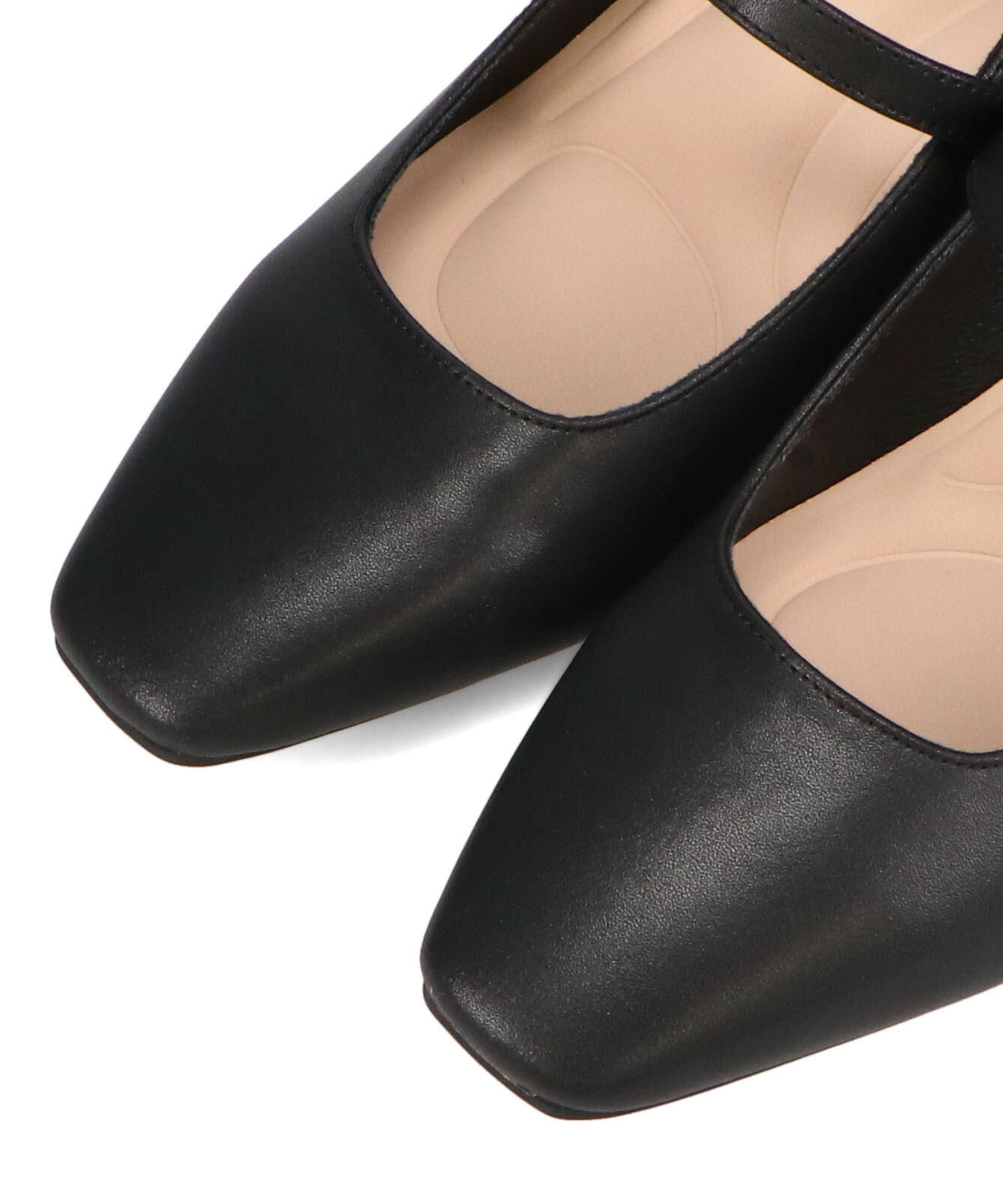 ORiental TRaffic「●2025秋冬新作● スクエアトゥ ストラップ ヒール パンプス /R-3006 オフィス 就活 冠婚葬祭」|パンプス|