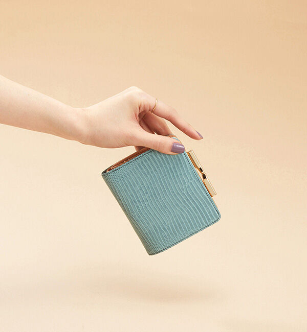 TOPKAPI 「イタリアンレザー・リザード型押し・がま口２つ折り財布 LUCIA[ルチア]」|財布|