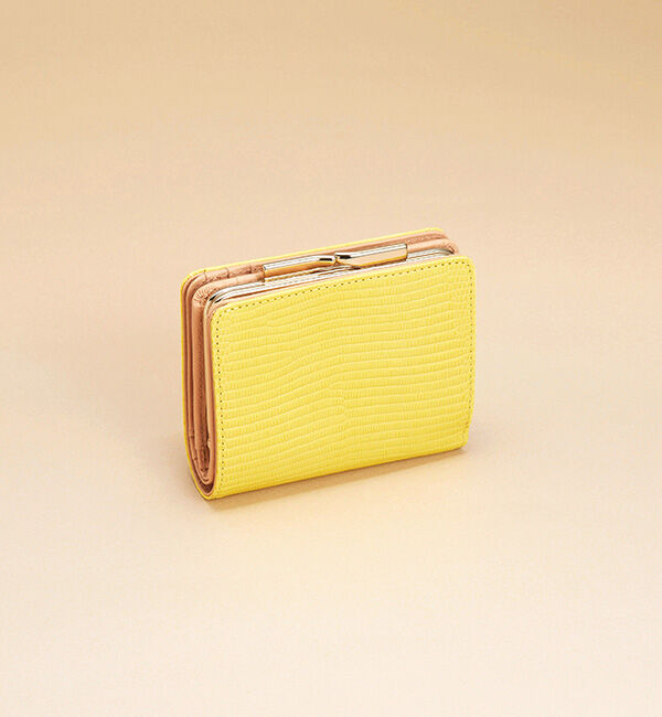 TOPKAPI 「イタリアンレザー・リザード型押し・がま口２つ折り財布 LUCIA[ルチア]」|財布|イエロー