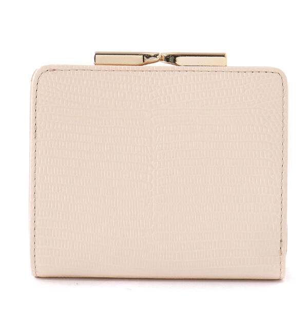 TOPKAPI 「イタリアンレザー・リザード型押し・がま口２つ折り財布 LUCIA[ルチア]」|財布|クリーム