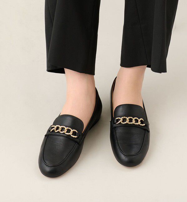 ODETTE E ODILE「チェーンソフトローファー フラット10&uarr;」|ローファー|