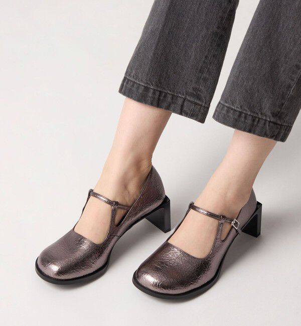 ODETTE E ODILE「＜SY＞ オブリークWストラップ パンプス55&uarr;」|パンプス|