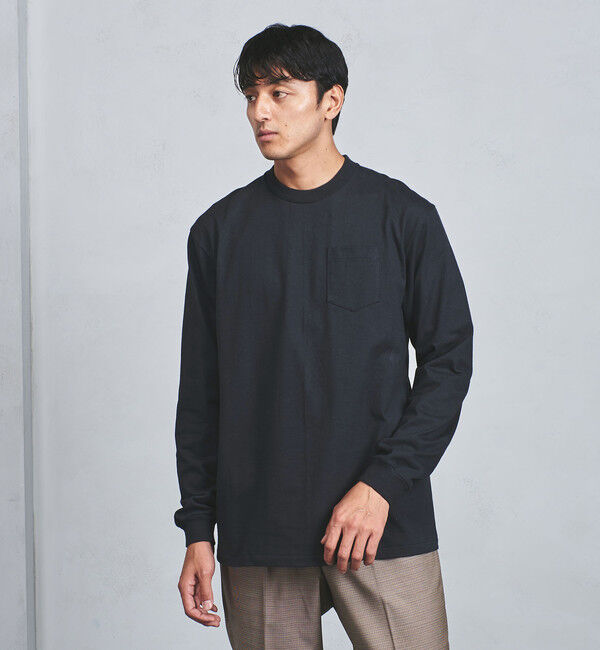 UNITED ARROWS「＜ANATOMICA（アナトミカ）＞ クルーネック カットソー」|Tシャツ・カットソー|BLACK