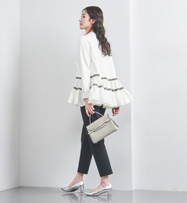 UNITED ARROWS「エンブロ ティアード コンビニット」|ニット・セーター|OFF WHITE