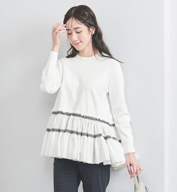 UNITED ARROWS「エンブロ ティアード コンビニット」|ニット・セーター|