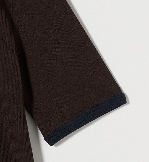 UNITED ARROWS「リブバイカラーパイピング ショートスリーブカットソー」|Tシャツ・カットソー|