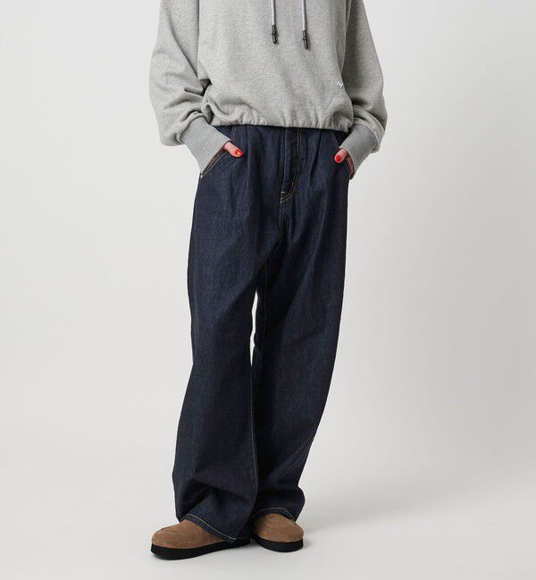 ASTRAET「＜ASTRAET＞1タック バルーン デニムパンツ」|デニム|NAVY