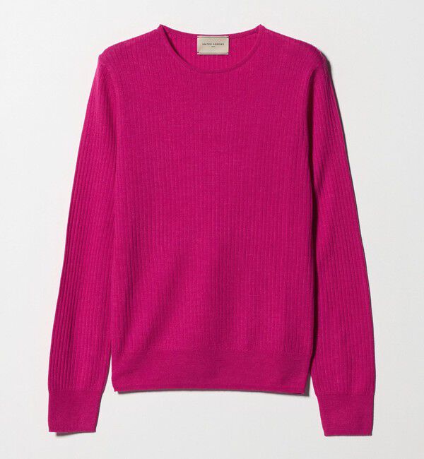UNITED ARROWS「リブ クルーネック ニット」|ニット・セーター|