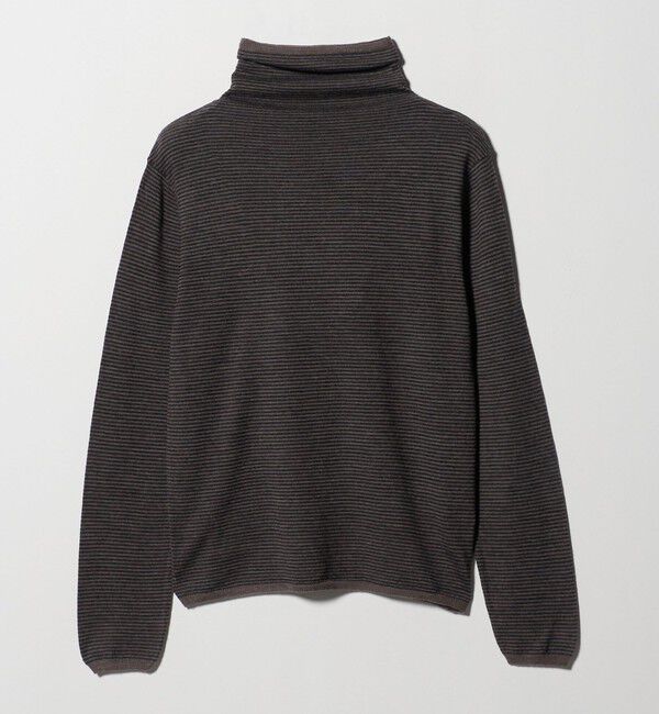 UNITED ARROWS「＜Camoshita＞ボーダー ハイネック ロングスリーブ ニット」|ニット・セーター|DK.GRAY