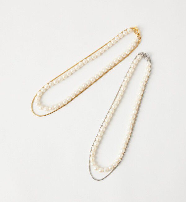 UNITED ARROWS green label relaxing「バロックフェイクパール＆チェーン 3way ネックレス」|ネックレス|