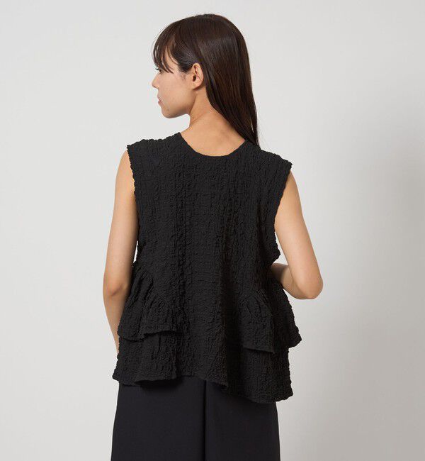 EMMEL REFINES「＜EMMEL REFINES＞EM スソフリル2WAY ノースリーブ ブラウス」|シャツ・ブラウス|