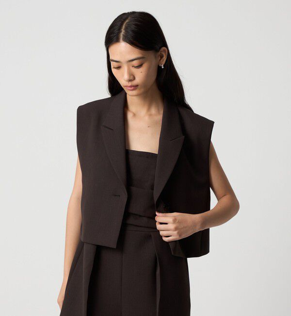 EMMEL REFINES「＜EMMEL REFINES＞EM ショート ジレ」|ベスト・ジレ|