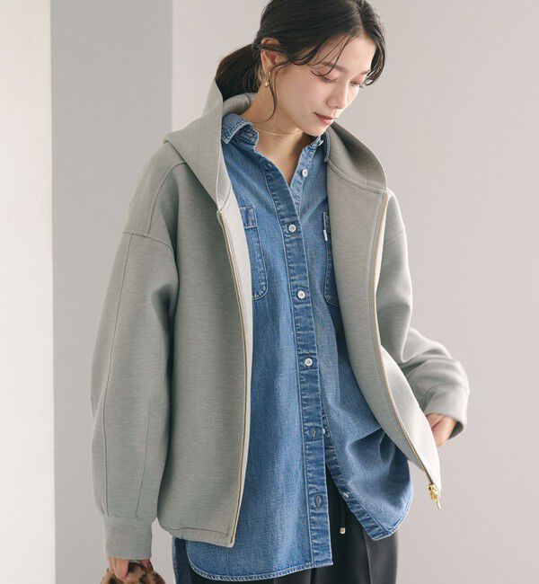 UNITED ARROWS green label relaxing「ダンボール ジップ フーディ」|パーカー|