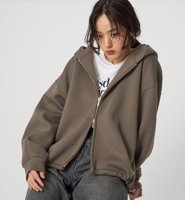 UNITED ARROWS green label relaxing「ダンボール ジップ フーディ」|パーカー|