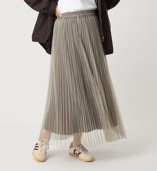 UNITED ARROWS green label relaxing「［size SHORT/TALLあり］2WAY チュール プリーツ スカート」|フレア|MOCA