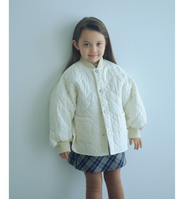 UNITED ARROWS green label relaxing「【スタメンシリーズ】ダイヤキルト ブルゾン/ キッズ 100cm-160cm」|その他|OFF WHITE