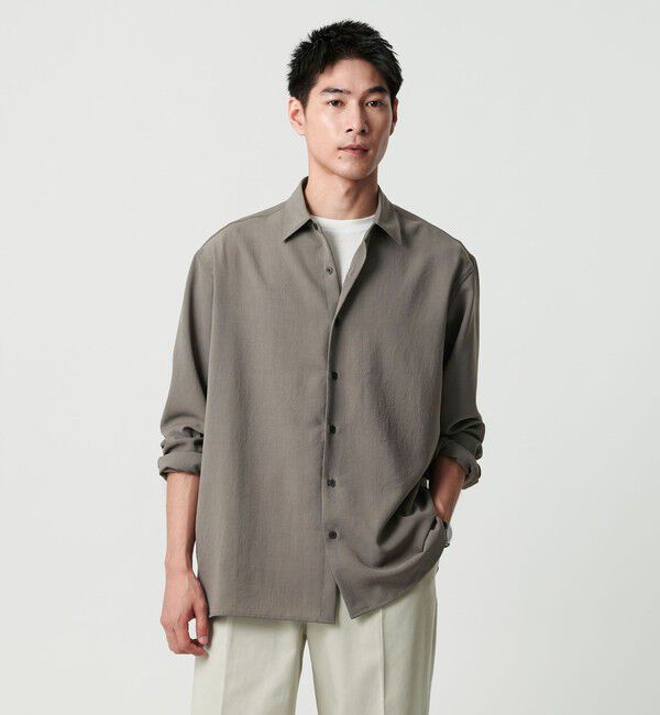 UNITED ARROWS green label relaxing「ワッシャーポプリン ボックス シャツ」|シャツ・ブラウス|MD.GRAY