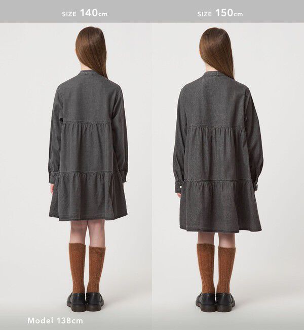 UNITED ARROWS green label relaxing「デニム ティアード チュニック ワンピ / キッズ  100cm-160cm」|チュニック|