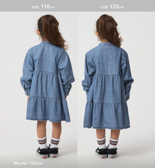 UNITED ARROWS green label relaxing「デニム ティアード チュニック ワンピ / キッズ  100cm-160cm」|チュニック|