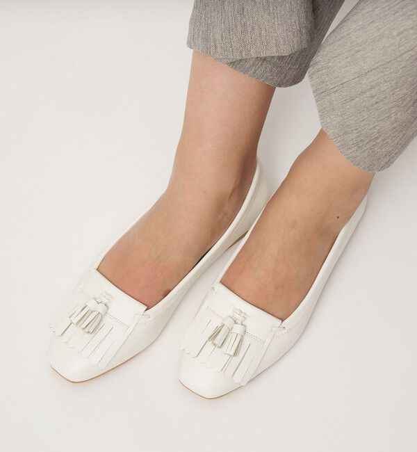 UNITED ARROWS green label relaxing「【WEB限定】キルトタッセル フラットシューズ 撥水」|ローファー|