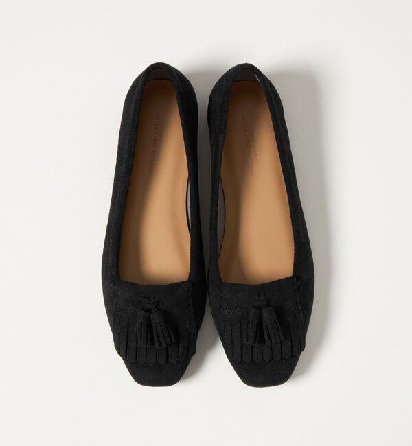 UNITED ARROWS green label relaxing「【WEB限定】キルトタッセル フラットシューズ 撥水」|ローファー|BLACK