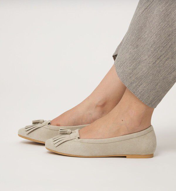 UNITED ARROWS green label relaxing「【WEB限定】キルトタッセル フラットシューズ 撥水」|ローファー|