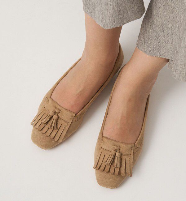 UNITED ARROWS green label relaxing「【WEB限定】キルトタッセル フラットシューズ 撥水」|ローファー|