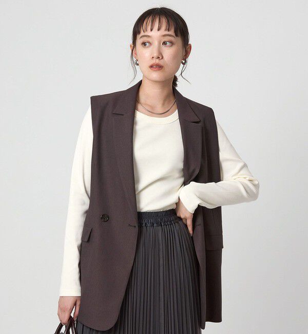 UNITED ARROWS green label relaxing「フライス Uネック Tシャツ」|Tシャツ・カットソー|