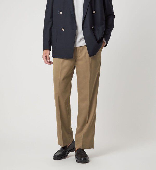 UNITED ARROWS green label relaxing「TW ギャバジン 1プリーツ ドレスチノ パンツ -ウォッシャブル-」|スラックス|BEIGE