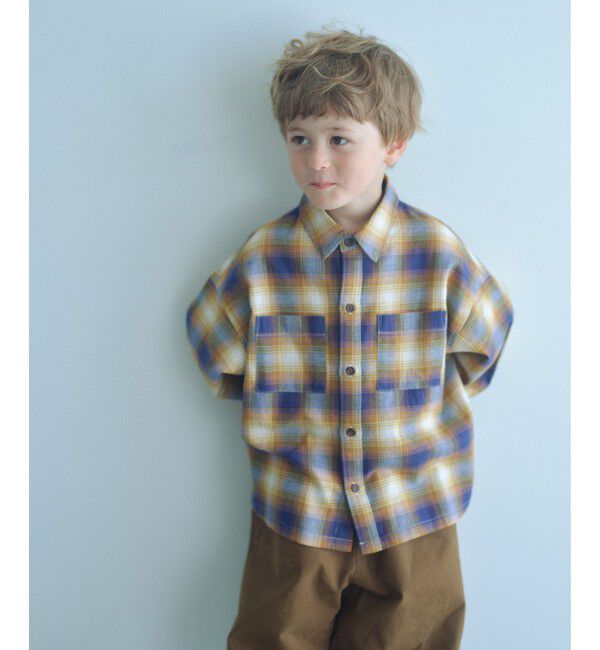 UNITED ARROWS green label relaxing「オンブレチェック シャツ / キッズ  100cm-160cm」|シャツ・ブラウス|YELLOW