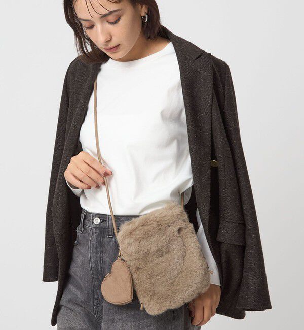 UNITED ARROWS green label relaxing「ファーショルダーバッグ ハートチャーム付き」|ショルダー・メッセンジャー|MOCA