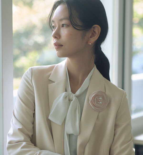 UNITED ARROWS green label relaxing「フラットフラワー コサージュ」|ブローチ・コサージュ|