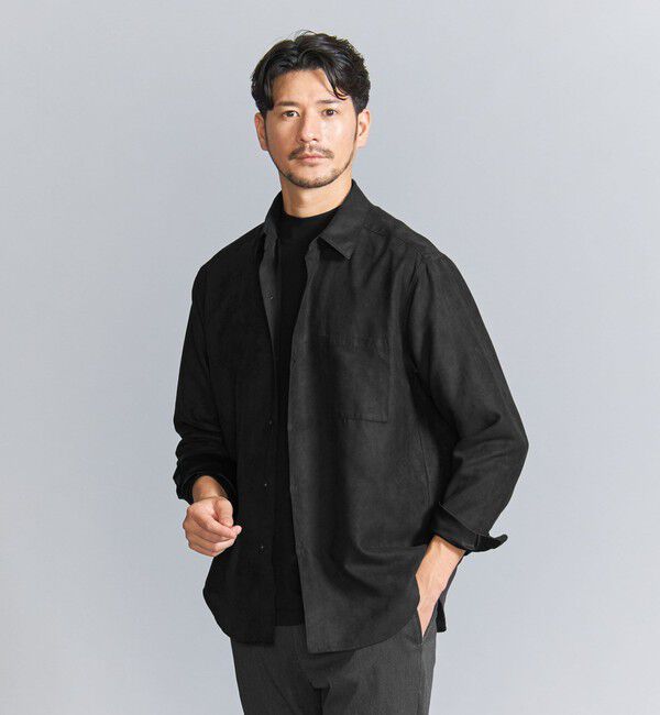 BEAUTY&YOUTH UNITED ARROWS「【WEB限定 WARDROBE SMART】スエードライク シャツ」|シャツ・ブラウス|