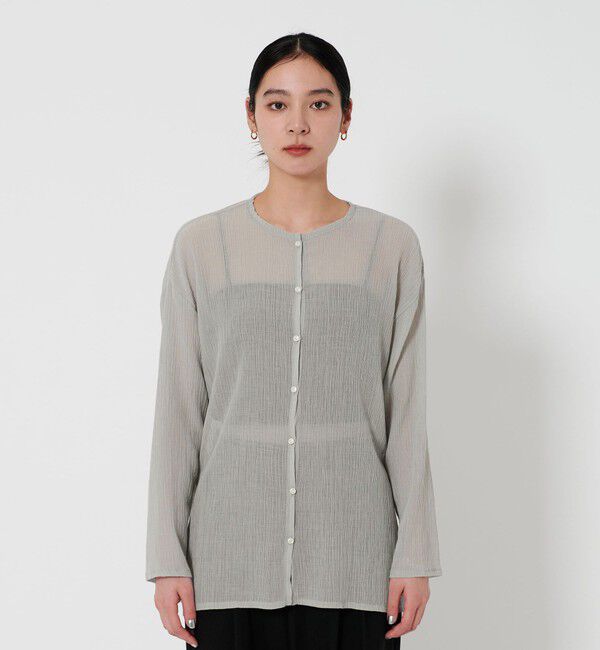 BEAUTY&YOUTH UNITED ARROWS「クレープ クルーネックカーディガン」|カーディガン|