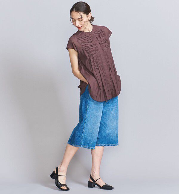 BEAUTY&YOUTH UNITED ARROWS「レザーライク オープントゥ バックストラップミュール」|サンダル|