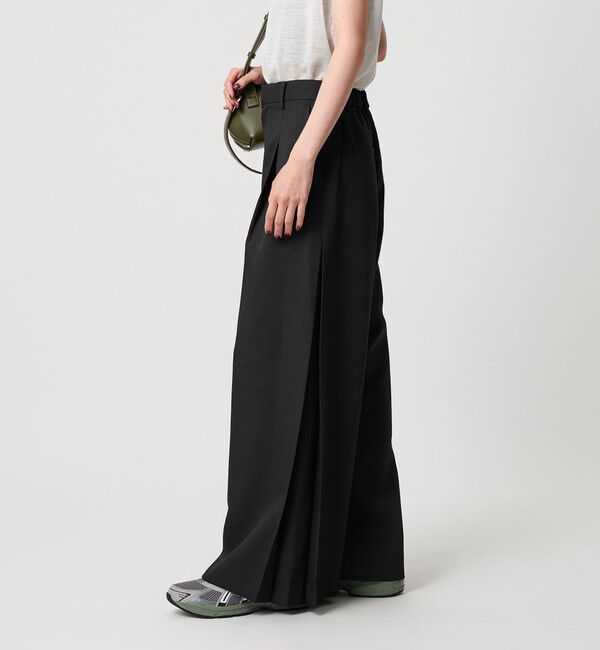 BEAUTY&YOUTH UNITED ARROWS「ポリエステル プリーツワイドパンツ」|その他|BLACK