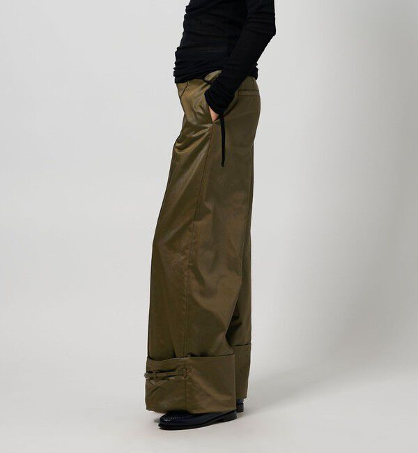 ATTISESSION「＜ATTISESSION＞レザーライク ベルト ワイドパンツ」|その他|