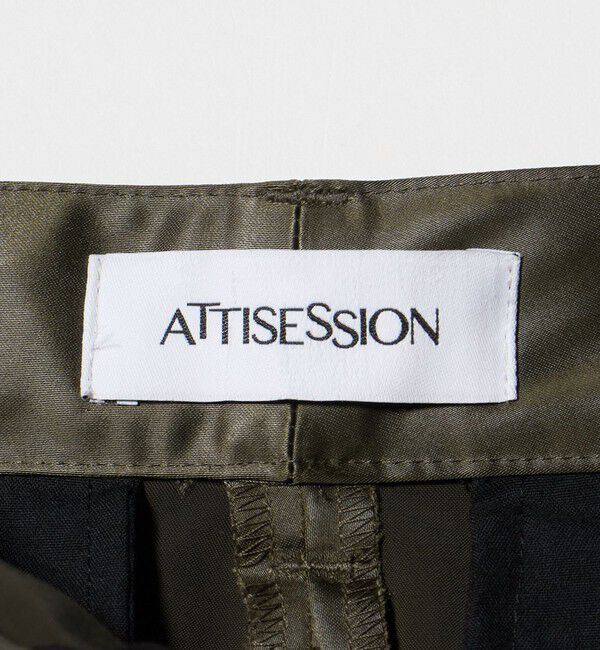ATTISESSION「＜ATTISESSION＞レザーライク ベルト ワイドパンツ」|その他|
