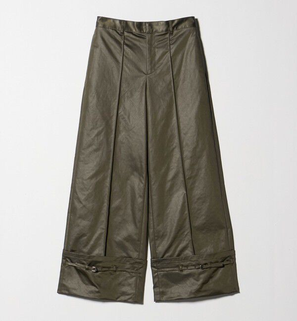 ATTISESSION「＜ATTISESSION＞レザーライク ベルト ワイドパンツ」|その他|