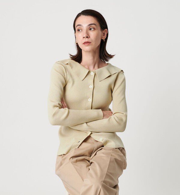 BEAUTY&YOUTH UNITED ARROWS「ポリエステルブレンド シャツカーディガン 2WAY」|カーディガン|NATURAL