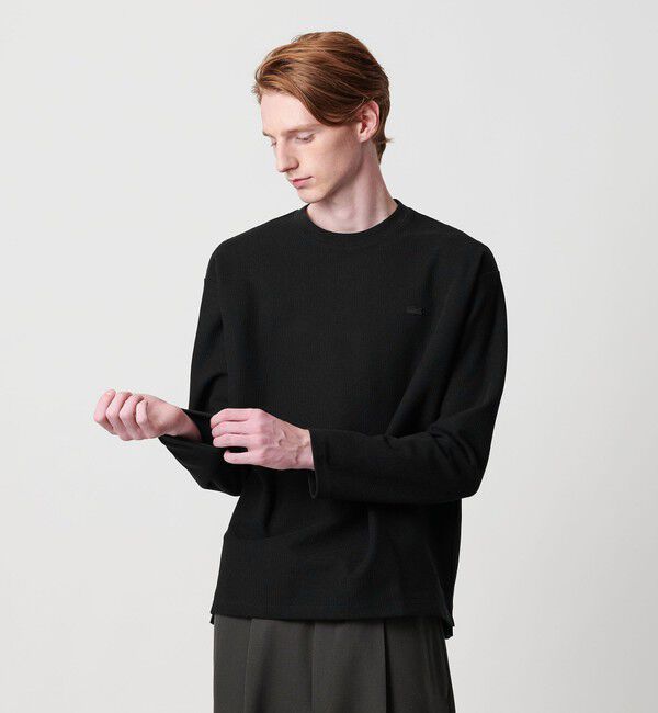 BEAUTY&YOUTH UNITED ARROWS「＜LACOSTE for BEAUTY&YOUTH＞ワントーン ロングスリーブ Tシャツ」|Tシャツ・カットソー|BLACK